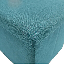 Acheter Mobili Rebecca Pouf Banc de Rangement Reponse-Pieds Bleu Clair Coton 38x76x38