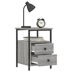 Acheter Maison Chic Table de chevet, Table de Nuit pour chambre salon sonoma gris 34x35,5x50 cm bois d'ingénierie