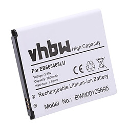 Vhbw Batterie 2600mAh (3.7V) pour smartphone Samsung Galaxy Grand 2 II Duos SM-G7102, SM-G7106, SM-G710L, SM-G710S remplace EB665468LU, EB-B220AC.