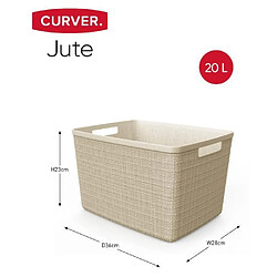 CURVER Paniere Jute rectangulaire 20 L - Beige