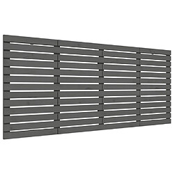 vidaXL Tête de lit murale Gris 166x3x91,5 cm Bois massif de pin