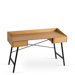 Vivaldi Bureau Ice 133 cm Chêne Doré/Noir