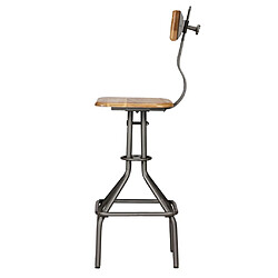 Avis Helloshop26 Lot de deux tabourets de bar design chaise sièges teck recyclé massif 1202129