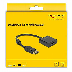 Adaptateur DisplayPort vers HDMI DELOCK 63585 Noir