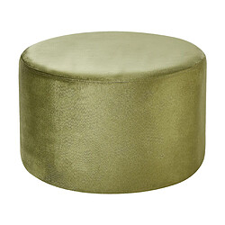 Beliani Pouf MILLEN Vert olive Velours 61 cm 61 cm 