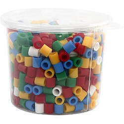 Perles Nabbi Jumbo fondre en seau, en plastique, couleurs de base, 550-piece