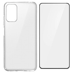 Avizar Coque Redmi Note 10 5G/Poco M3 Pro Souple et Film Verre Trempé 9H