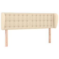 Maison Chic Tête de lit scandinave avec oreilles,meuble de chambre Crème 147x23x78/88 cm Tissu -MN10855