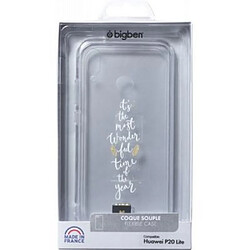 BigBen Connected Coque pour Huawei P20 Lite Rigide avec Motifs Wonderful Time Transparent