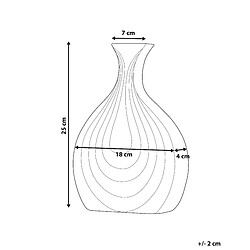 Avis Beliani Vase décoratif THAPSUS Céramique 25 cm Blanc