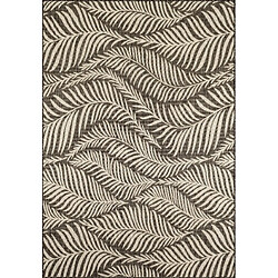 NAZAR Tapis feuilles de palmier noir - 200x290