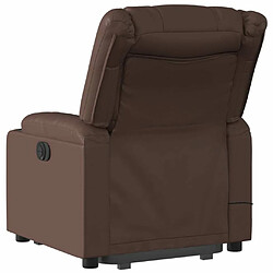 Acheter Maison Chic Fauteuil Relax pour salon, Fauteuil inclinable de massage électrique marron similicuir -GKD21027