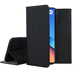 Htdmobiles Housse pour Xiaomi Redmi 12 4G / 5G / Poco M6 Pro 5G - etui coque pochette portefeuille + verre trempe - NOIR MAGNET