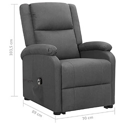 vidaXL Fauteuil Gris foncé Tissu pas cher