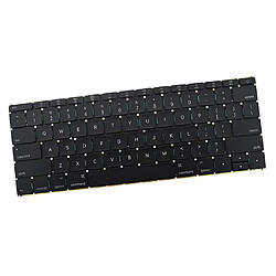 Clavier pour MacBook A1534 Core 12 '' Retina 2015 2016 Anglais Pièces de Recharge Cadeau Idéal Clavier Noir (Rétro-éclairé Coloré) US