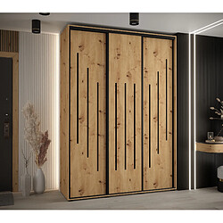 Abiks Meble Armoire DAVOS 8 À Portes Coulissantes 235,2/170/60 3 Portes