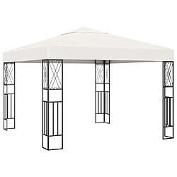 Maison Chic Tonnelle | Pergola 3x3 m Crème Tissu -GKD70833