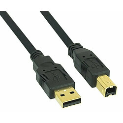 Avis InLine 34518S Câble USB 2.0 AM/BM Contacts dorés 2 m Noir