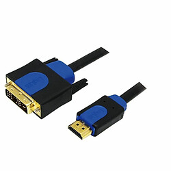 Logilink CHB3105 Cble HDMI V1.4 avec Ethernet vers DVI Mle/Mle 5 m + Colour box avec Logo Noir