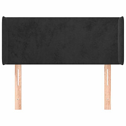 Avis Maison Chic Tête de lit moderne avec oreilles pour chambre - Décoration de lit Noir 93x16x78/88 cm Velours -MN46032