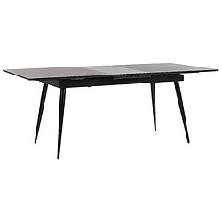 Beliani Table de salle à manger extensible noire 160/200 x 90 cm MALDON