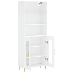 Avis vidaXL Buffet haut Blanc 69,5x34x180 cm Bois d'ingénierie