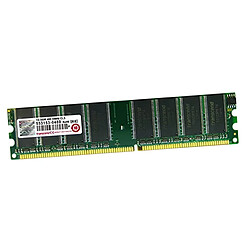 1Go RAM Transcend JM388D643A-5L DDR-400 DIMM PC-3200U 400Mhz 2.5v 2Rx8 CL3 - Occasion