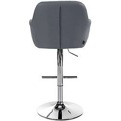 Non Tabouret de bar Natoma simili cuir chromé pas cher