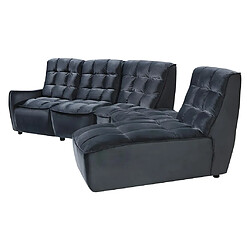 Vente-Unique Canapé d'angle relax électrique modulable en velours anthracite ALFORD pas cher