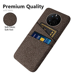 Coque en TPU anti-chute avec deux porte-cartes pour votre Huawei Mate 50 4G - marron