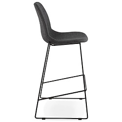 Avis Alterego Tabouret de bar 'EKTOR' gris foncé en tissu empilable