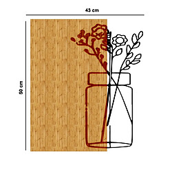 Avis EPIKASA Décoration Murale en Métal et Bois Fleur 12