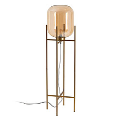 BigBuy Home Lampadaire Doré Métal Verre 40 W 220-240 V 39 x 39 x 143 cm 