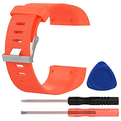 Acheter Wewoo Bracelet pour montre connectée Dragonne sport réglable Losange Texture FITBIT Surge Orange