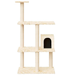 Avis Arbre à chat avec griffoirs,niche pour chat en sisal Crème 119 cm -MN46990