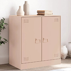 vidaXL Buffet rose 67x39x73 cm acier