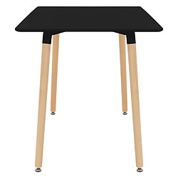 Avis ML DESIGN MODERN LIVING Table de salle à manger noir satiné en MDF/hêtre 120x70 cm structure en acier