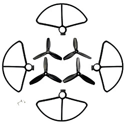 Ensemble d'hélices + capot de protection pour MJX B5W F20 Bugs 5W avions noir