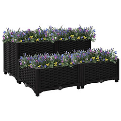 Maison Chic Jardinière,Lit surélevé - Bac à fleurs - pot de fleur 80x80x38 cm Polypropylène -GKD62987