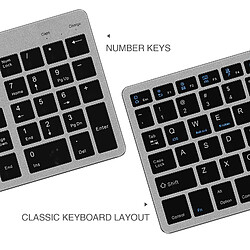 Clavier Sans Fil Bluetooth Pour Ordinateurs Portables Windows IOS Android Noir pas cher