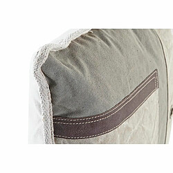 Coussin DKD Home Decor Gris Polyester Cuir Étoile Aluminium Blanc Vintage (45 x 15 x 45 cm)