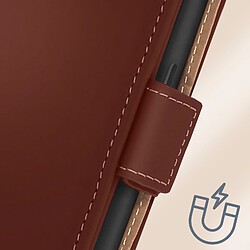 Avizar Housse pour Nothing Phone 2 Cuir Véritable Portefeuille Leather Cover Marron pas cher