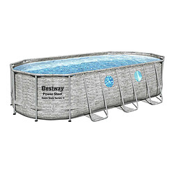 Piscine tubulaire Power Steel SwimVista avec hublots ovale 5,49 x 2,74 x 1,22 m - Bestway