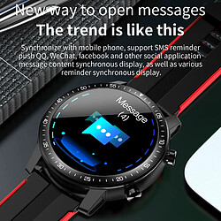 Universal Smartwatch Hommes Femmes IP68 Imperméable Fitness Tracker Personnalisé Composition Téléphone Alerte Fréquence Cardiaque Bluetooth 5.0 Smartwatch | Smartwatches (Rouge) pas cher