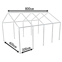 vidaXL Structure de tente chapiteau pavillon jardin 8 x 4 m