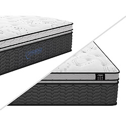 Avis Vente-Unique Matelas 160 x 200 cm ressorts ensachés et surmatelas intégré ép.30cm - GAMIANI de YSMÉE