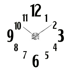 Avis horloge murale miroir acrylique grande taille bricolage autocollant noir