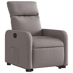 Avis vidaXL Fauteuil inclinable taupe tissu