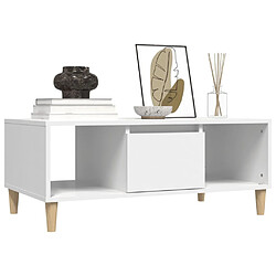 Acheter Maison Chic Table basse,Table Console Table d'appoint, Table pour salon Blanc 90x50x36,5 cm Bois d'ingénierie -MN41839