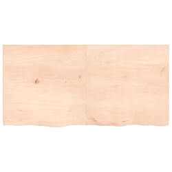 Avis vidaXL Étagère murale 120x60x(2-4) cm bois de chêne massif non traité